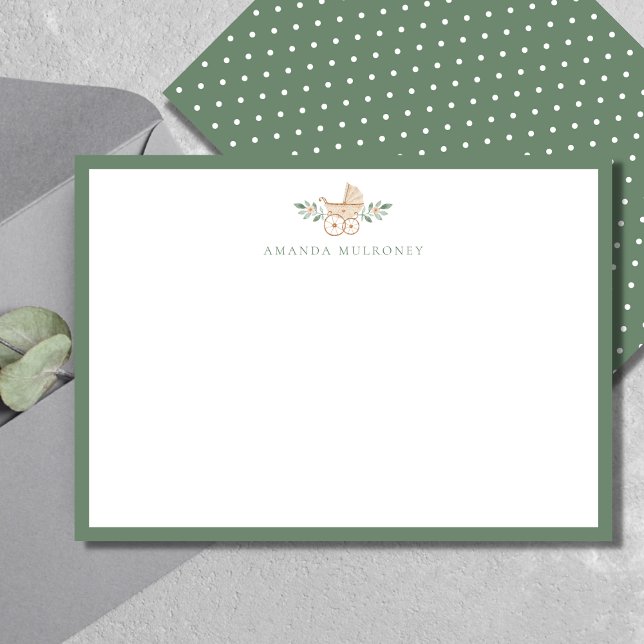 Carte De Correspondance Baby shower Merci plat (Créateur téléchargé)