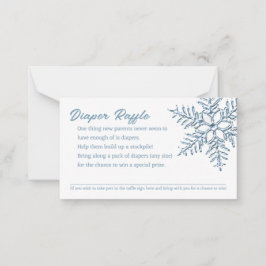 Carte De Correspondance Baby shower Petit Snowflake Déchet Raffle