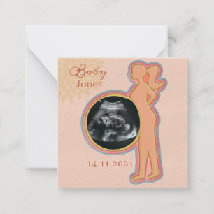 Carte De Correspondance Baby Ultrasound Keepsaké 