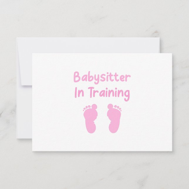 Carte De Correspondance Babysitter En Formation (Devant)