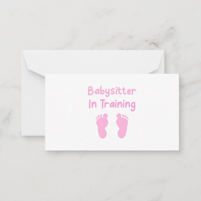 Carte De Correspondance Babysitter En Formation (Devant)