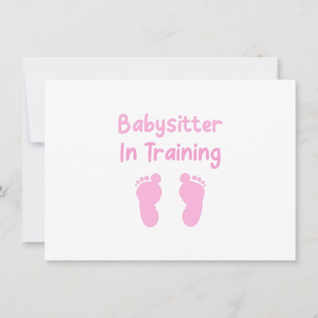 Carte De Correspondance Babysitter En Formation (Devant)