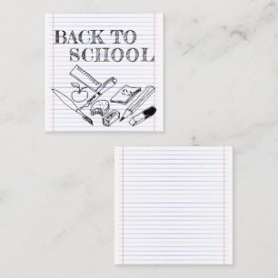 Carte De Correspondance Back to school