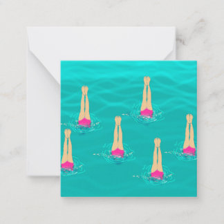 Carte De Correspondance Baigneurs Artistiques Nageant Sous L'Eau
