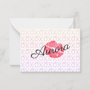Carte De Correspondance Baiser XOXO