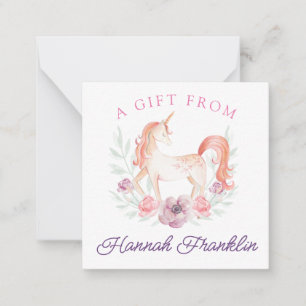 Carte De Correspondance Balise cadeau Unicorn personnalisée