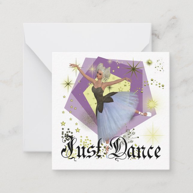Carte De Correspondance Ballerina - Juste Danse (Devant)