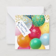 Ballons personnalisés confetti anniversaire haute 