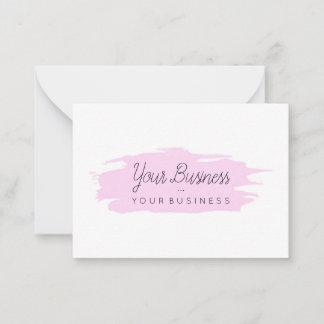 Carte De Correspondance Bande de base Logo personnalisé 1 rose
