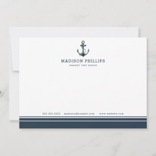 Carte De Correspondance Bandes nautiques Agent immobilier personnalisé