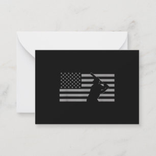 Carte De Correspondance Baseball américain États-Unis Drapeau Baseball