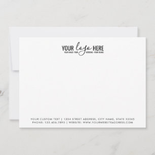 Carte De Correspondance Basique de votre entreprise logo marque simple