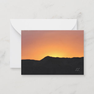 Carte De Correspondance Beau coucher de soleil du désert