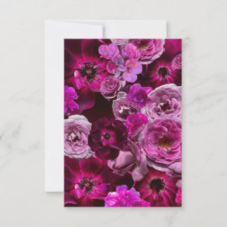 Carte De Correspondance Beautiful Purple Rose Collage
