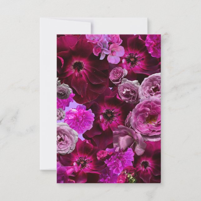 Carte De Correspondance Beautiful Purple Rose Collage (Devant)