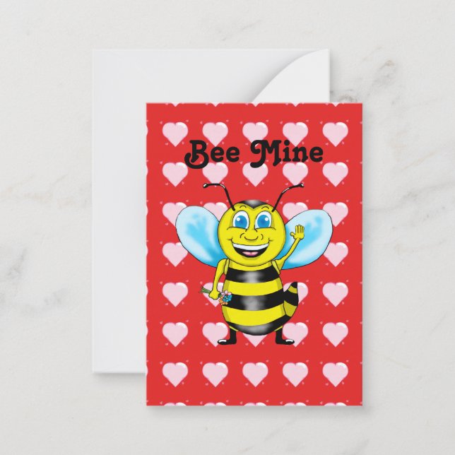 Carte De Correspondance Bee Mine Saint Valentin (Devant)