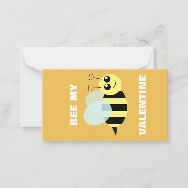 Carte De Correspondance Bee My Mini Valentine (Devant)