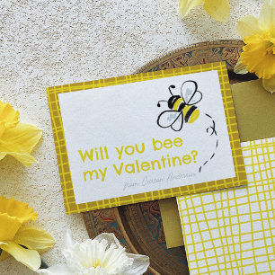 Carte De Correspondance Bee My Valentine, salle de classe illustrée Valent