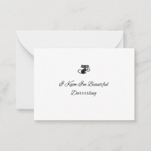 Carte De Correspondance Belle Chat Noir