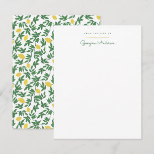 Carte De Correspondance Belle papeterie personnelle Lemons