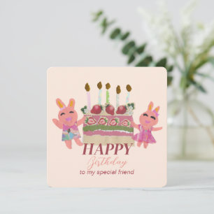 Carte De Correspondance Berry Sweet Bunny Buddies