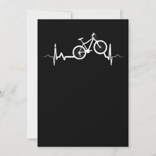 Carte De Correspondance Bicycle Heartbeat Cyclisme Vélo de montagne