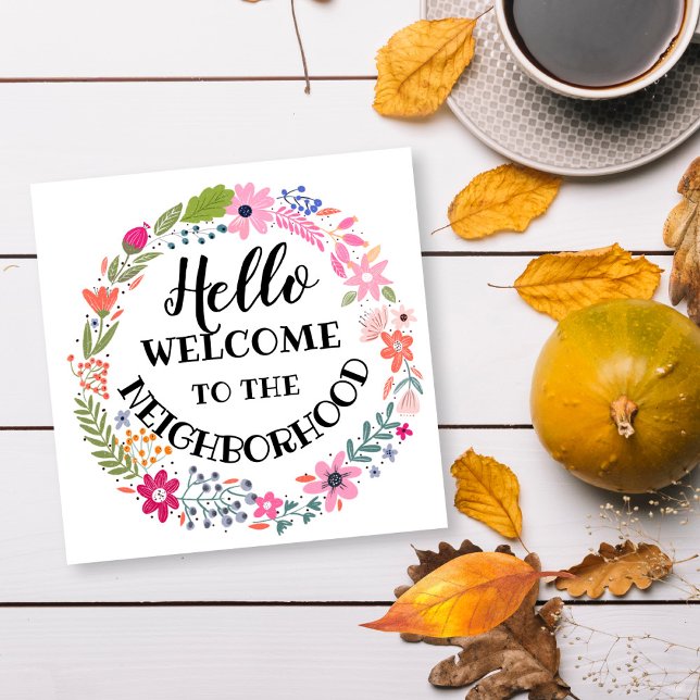 Carte De Correspondance bienvenue dans le quartier new home (Créateur téléchargé)