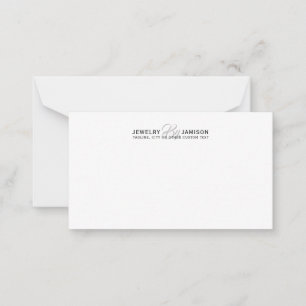 Carte De Correspondance BIJOUX PAR Nom Personnel Marque Entreprise Argent 