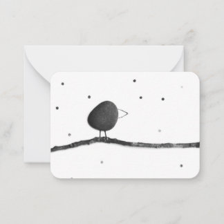 Carte De Correspondance Birdie, Branche, Raindrops