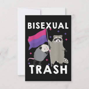 Carte De Correspondance Bisexual Trash Gay pride Rainbow LGBT Raccoon