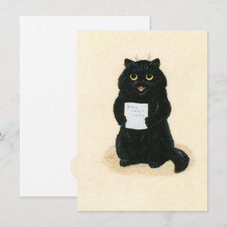 Carte De Correspondance Black Cat Home Sweet Home Secourt Shelter Cute