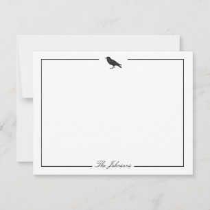 Carte De Correspondance Black Crow Moderne Papeterie Éffrayante personnali