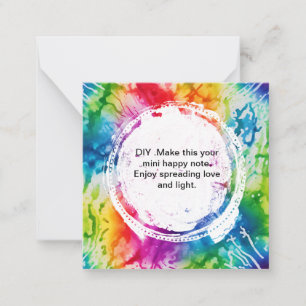 Carte De Correspondance *~ BLANK do-it-yourself Tie Dye Inspire AP62 Note 
