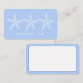 Carte De Correspondance Bleu côtier et poisson d'eau blanche Personnalisé