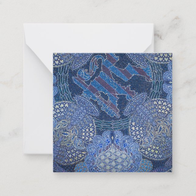 Carte De Correspondance Bleu Ornate Mosaic Art, Allemagne (Devant)