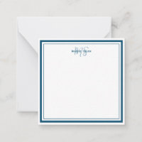 Bleu sarcelle minimaliste monogramme simple deux b