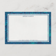 Carte de correspondance bleu victorienne