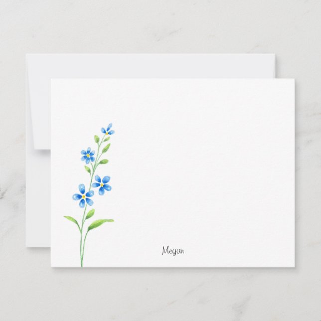 Carte De Correspondance Blossoms bleus (Devant)