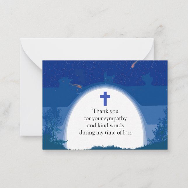Carte De Correspondance Blue Forest Thank You Card (Devant)