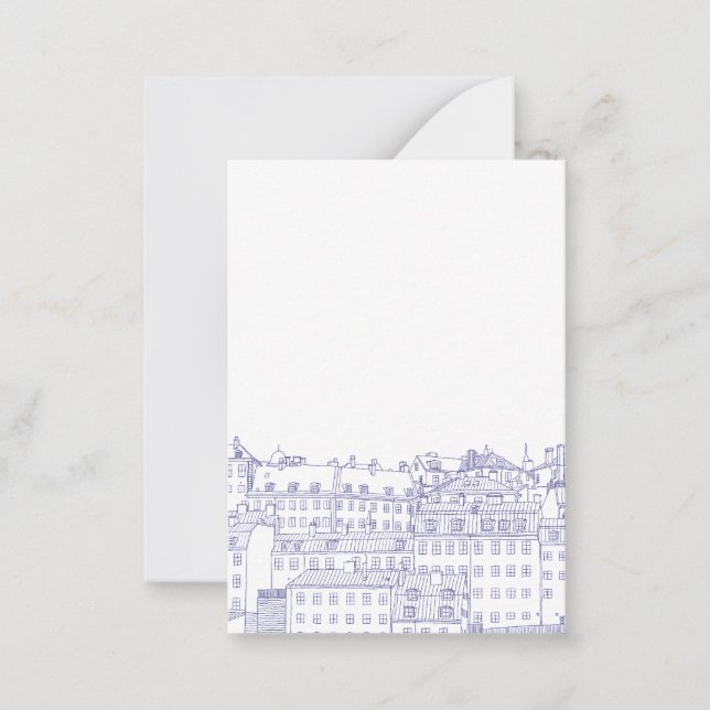 Carte De Correspondance Blue Stockholm (Devant)