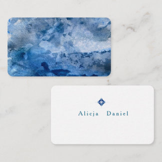 Carte De Correspondance Blue Wave Card.