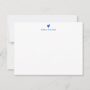 Carte De Correspondance BLUETTE Doodle Heart Formal Classic Family
