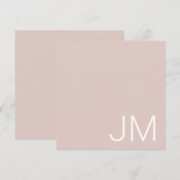 Blush Rose Chic Monogramme Initiales Géantes