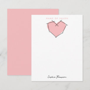 Carte De Correspondance Bobby Pins Logo Coiffeuse Liste de styliste Pink B
