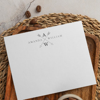 Carte De Correspondance Boho Arrow StationsDécontracté Couple