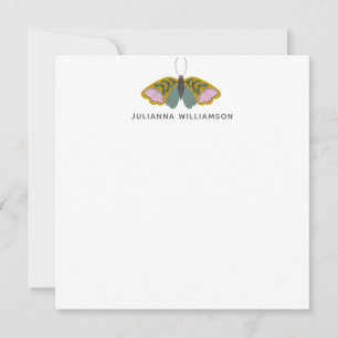 Carte De Correspondance Boho Floral Butterfly Illustration personnalisée