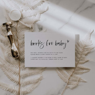 Carte De Correspondance Boho Heart Books For Baby shower Request Card E100