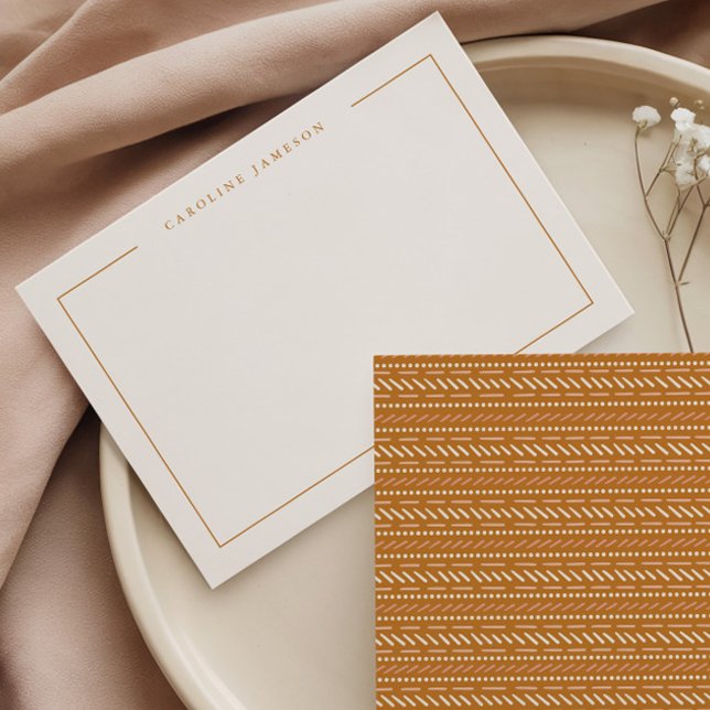 Carte De Correspondance Boho Hippie Retro Flat Note Card (Créateur téléchargé)