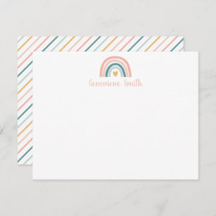 Carte De Correspondance Boho Rainbow Stationery