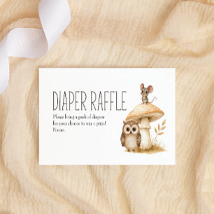 Carte De Correspondance Boho Woodland Animaux Baby shower Déchets Raffle